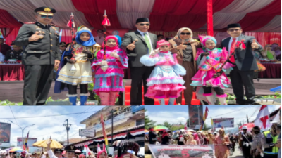 Pawai Karnaval Hut RI Ke-77 di Madina Berlangsung Meriah