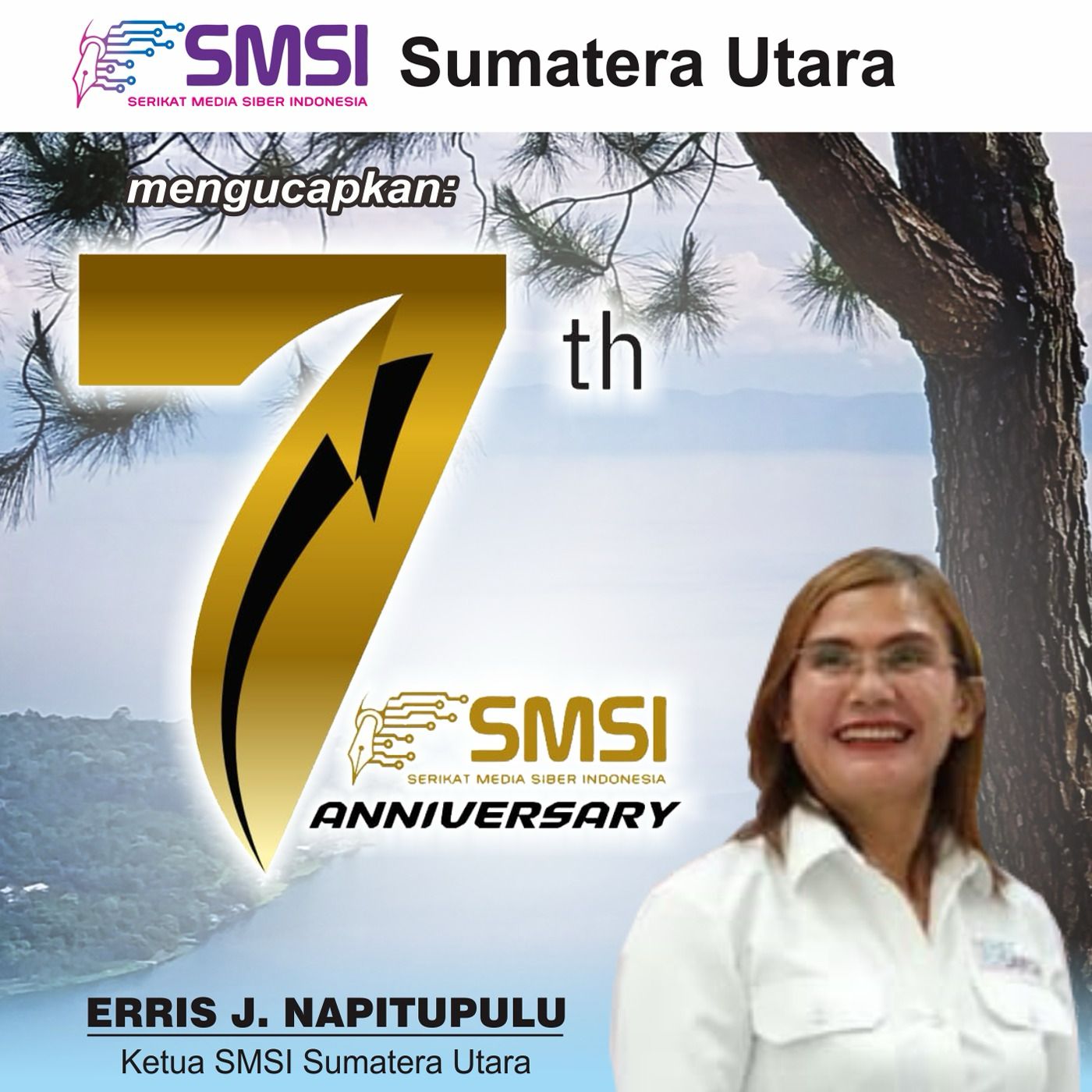 Ketua SMSI Sumut Erris J Napitupulu. fhoto : istimewa.