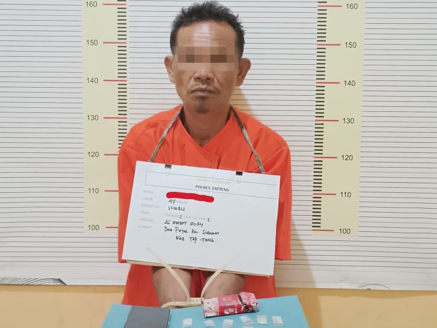 Pelaku berhasil diamankan Polres Tapteng yakni HS (47 tahun) pria, petani, warga Sorkam, Kabupaten Tapanuli Tengah, fhoto : Istimewa.
