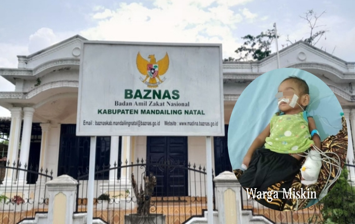 Kantor Baznas Madina, keluarga Miskin, Balita Penderita Gizi Buruk dan TB Paru asal Madina, fhoto : Ist.